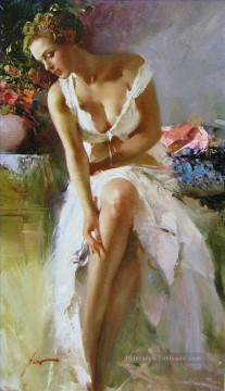 Impressionnisme œuvres - Angelica lady peintre Pino Daeni belle dame femme